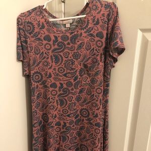 Light Coral and blue Carly Dress